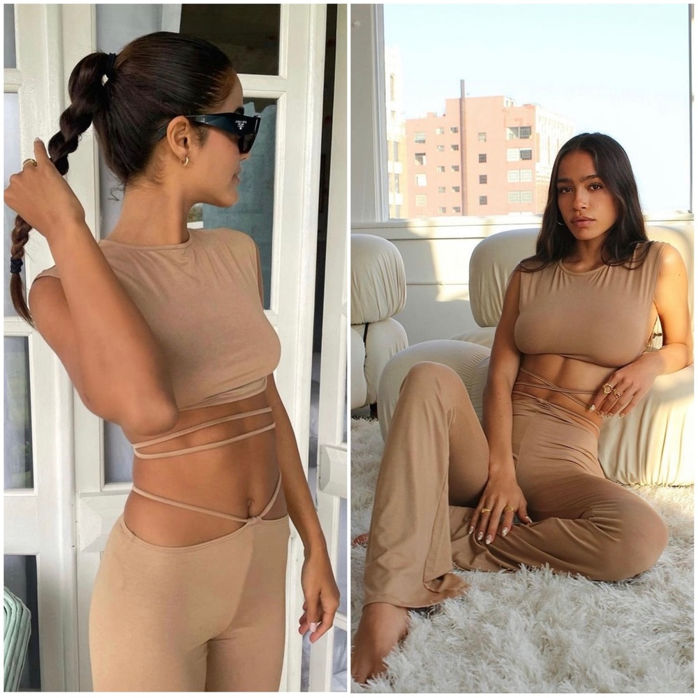 INDAH STRAPPY SET HALE TOP PANTS FREE PEOPLE SKIMS REVOLVE - Picture 1 of 15